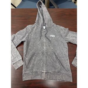 PINK Victoria’s Secret Grey Full Zip Hooded Jacket Size Small